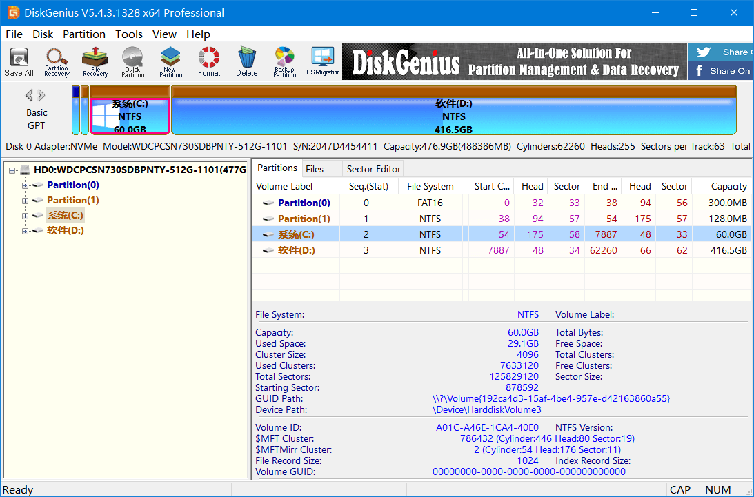 DiskGenius Professional 5.4.5.1412 Crack 