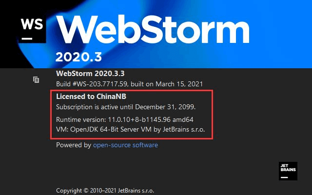JetBrains WebStorm v2020.3.3 永久激活版(图2)