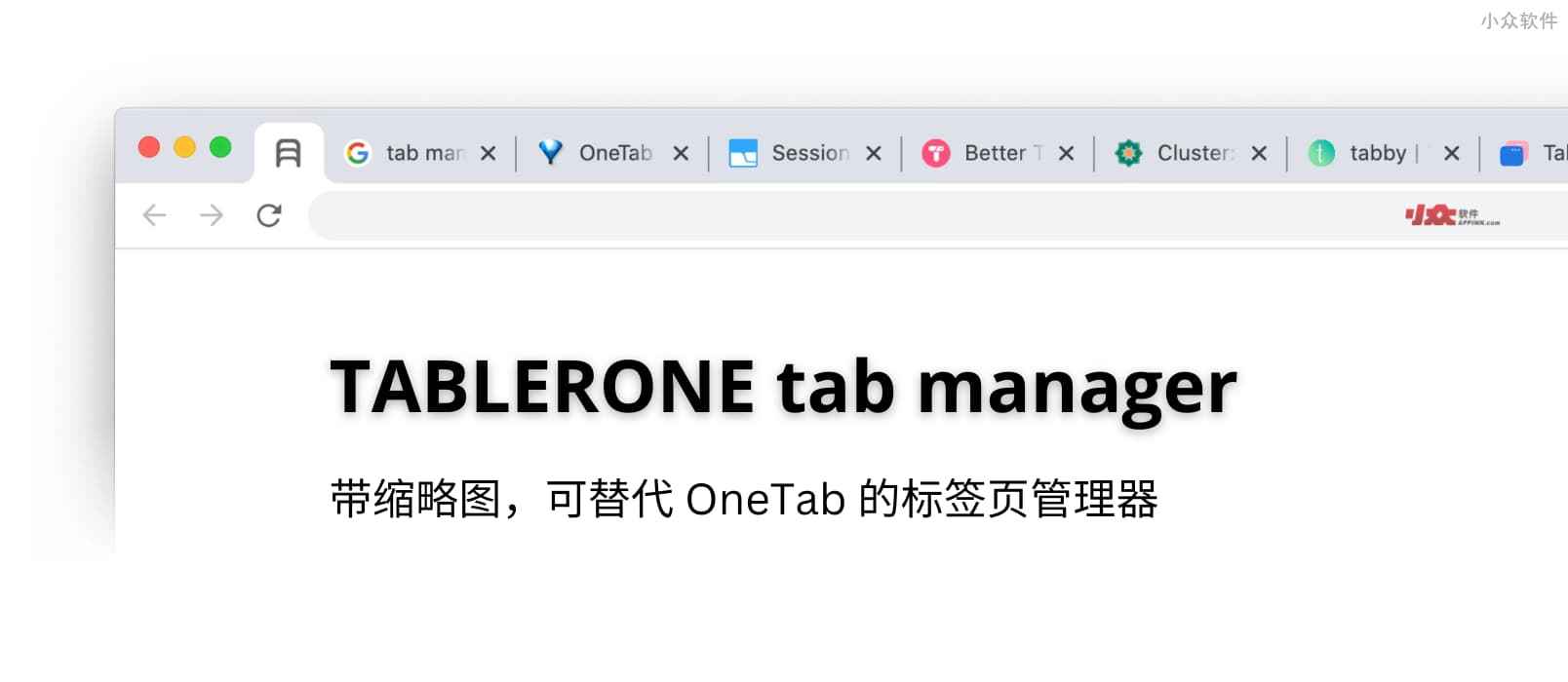 TABLERONE tab manager – 带缩略图，可替代 OneTab 的标签页管理器[Chrome]