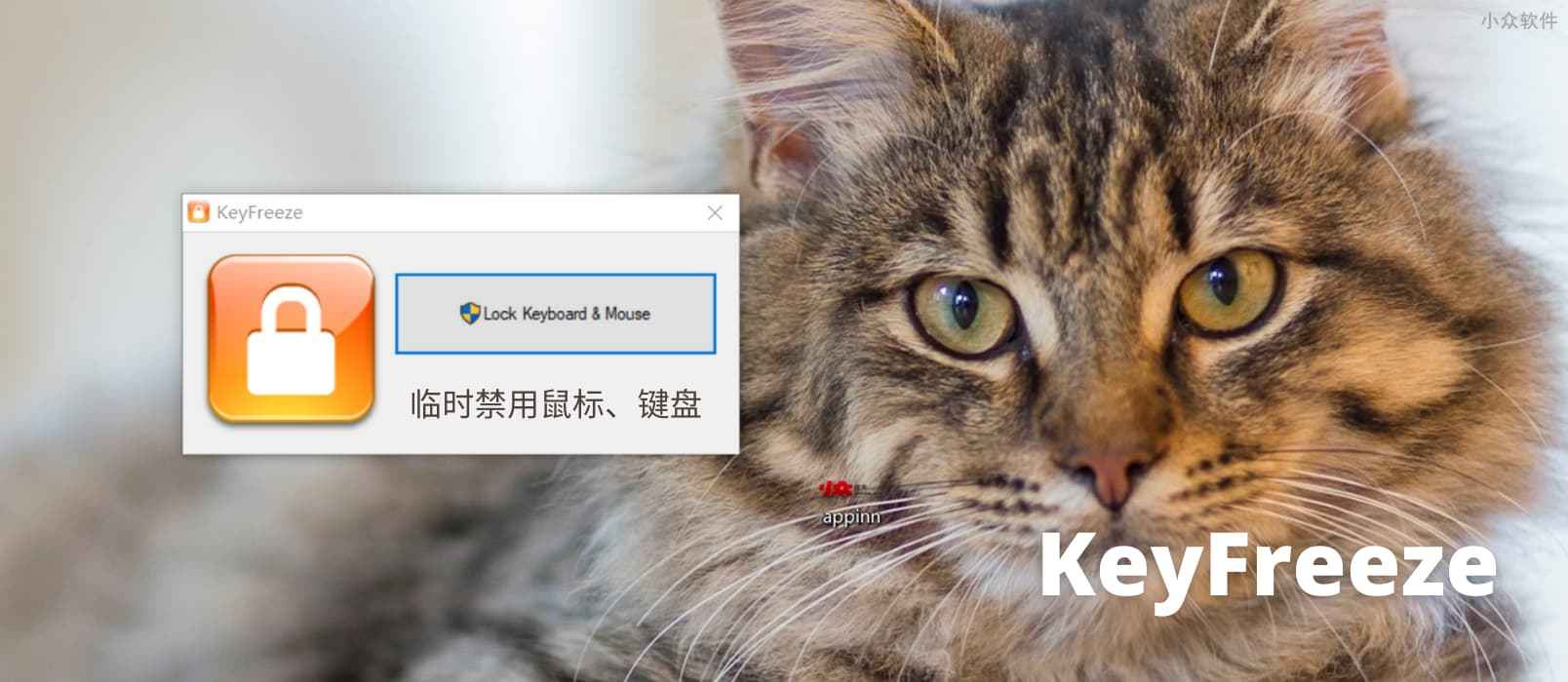 KeyFreeze – 62.6KB 临时禁用鼠标、键盘[Windows]