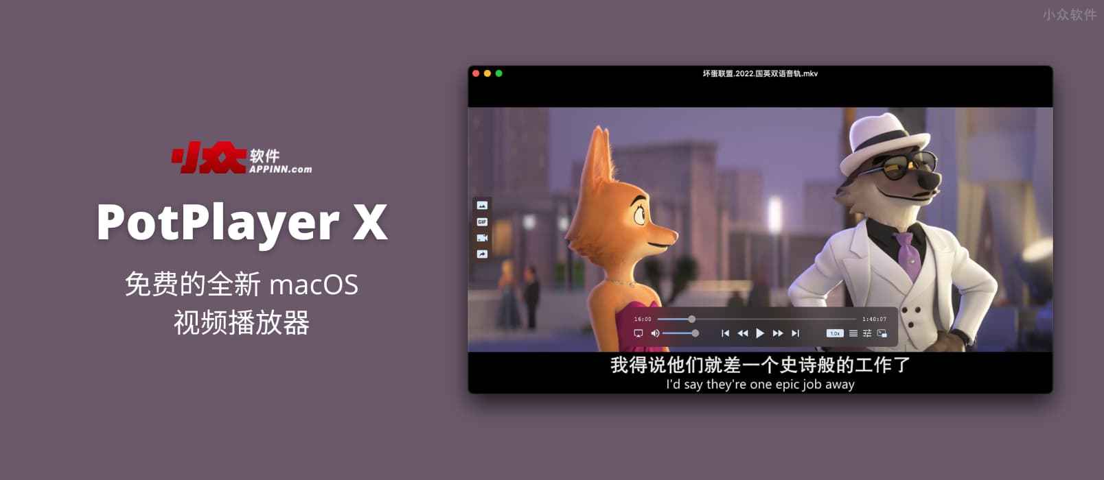 PotPlayer X – 免费的全新 macOS 视频播放器