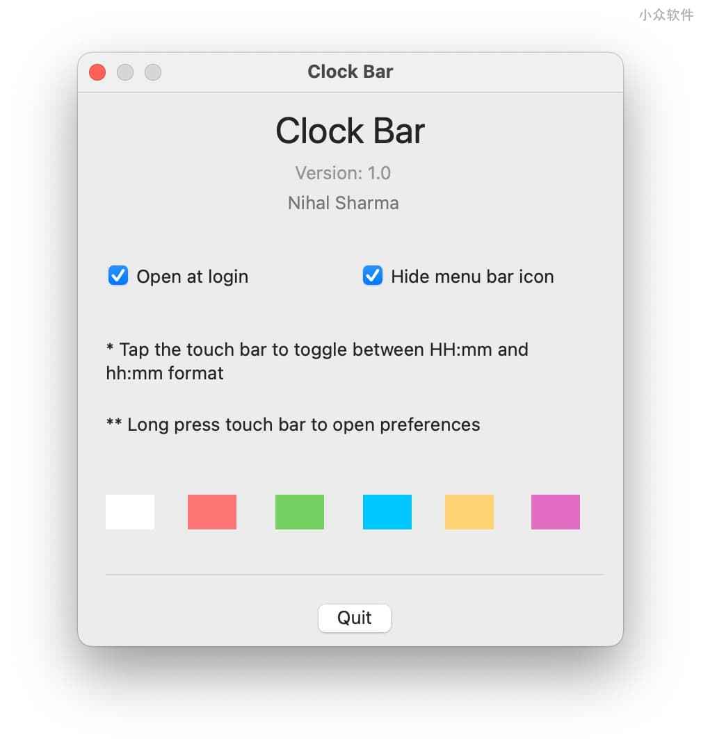 Clock Bar - 在 Touch Bar 显示当前时间，唯一有用 Touch Bar 工具 1