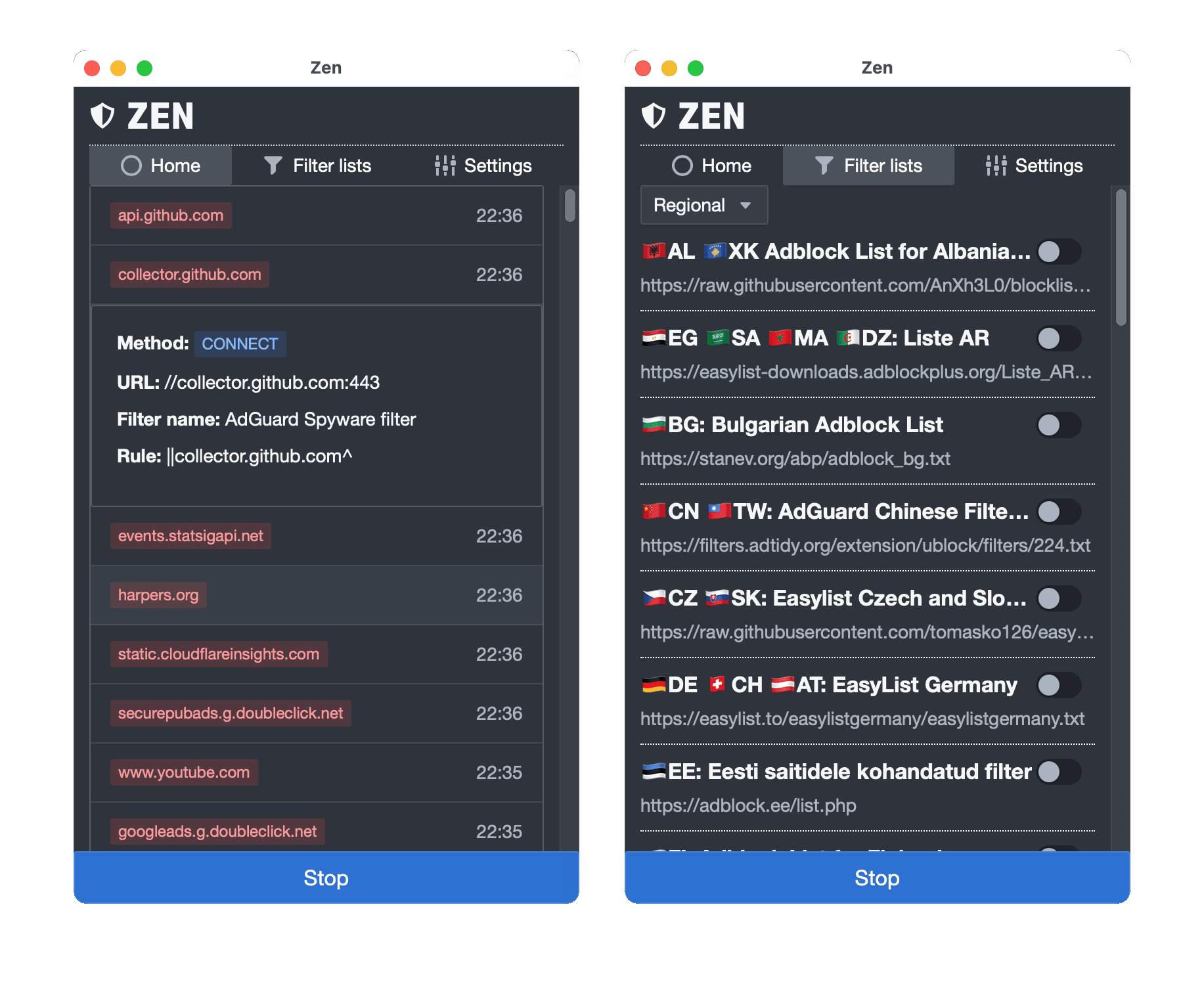 Zen 0.3.0 正式版（免费开源的广告拦截软件+隐私保护工具）