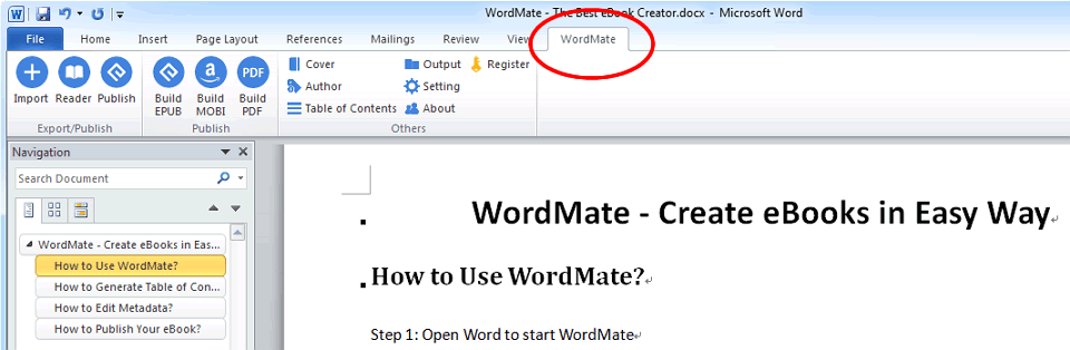 电子书编辑创建工具Word插件 Epubor Wordmate v1.0.2.49