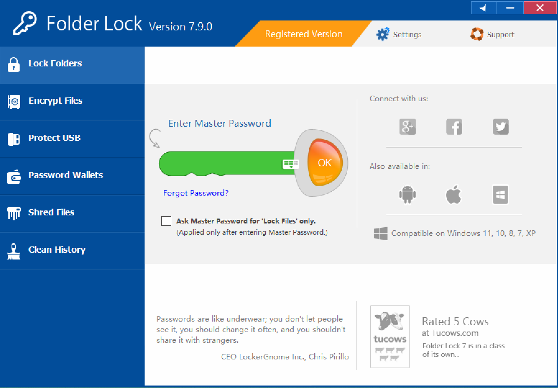 文件夹加密 Folder Lock v7.9