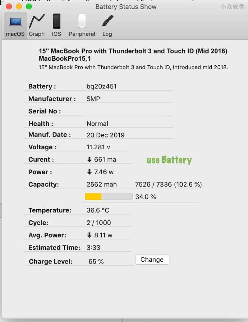 BatteryStatusShow - 查看 Mac、iPhone（无线）电池状态的开源工具[macOS] 2