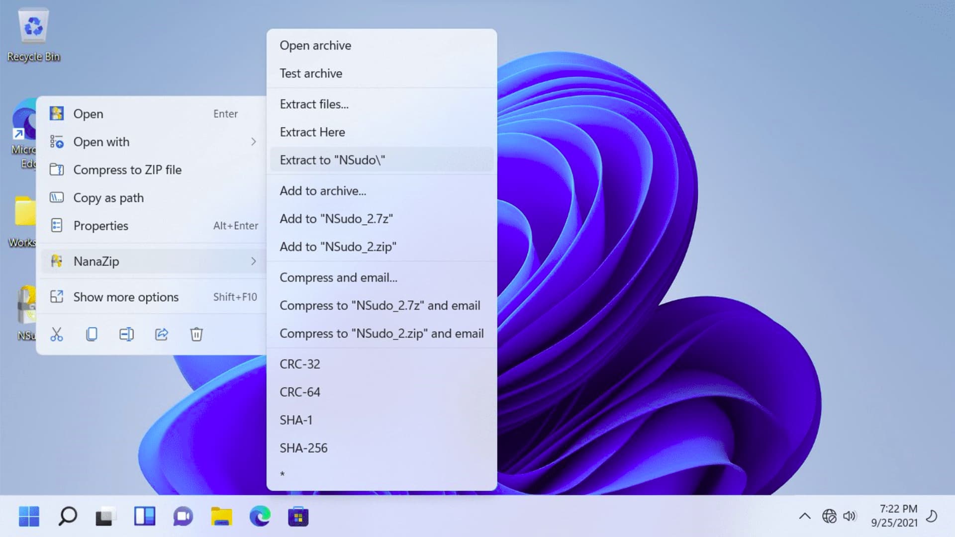 NanaZip - 适配 Windows 11 右键菜单的开源压缩工具，基于 7-Zip 2