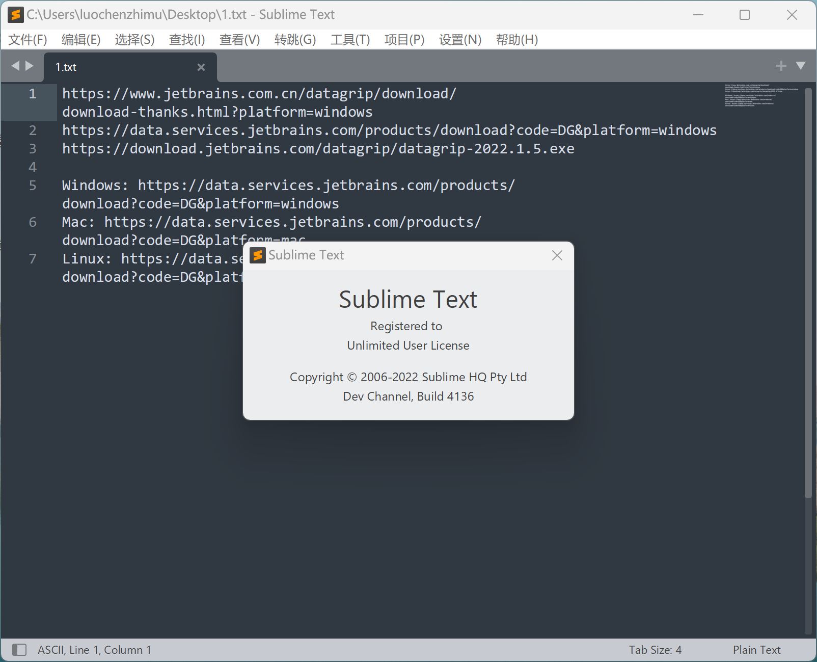 代码编辑器 Sublime Text4 Build_4136_Dev_x64_CN 汉化版(图1)