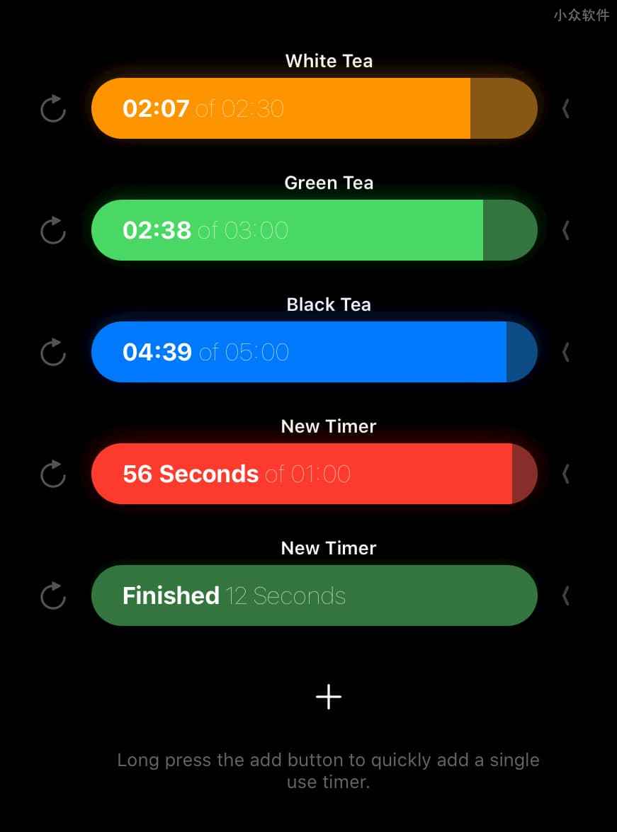 Tidur Timers - 同时运行多个定时器[iPhone/macOS] 2