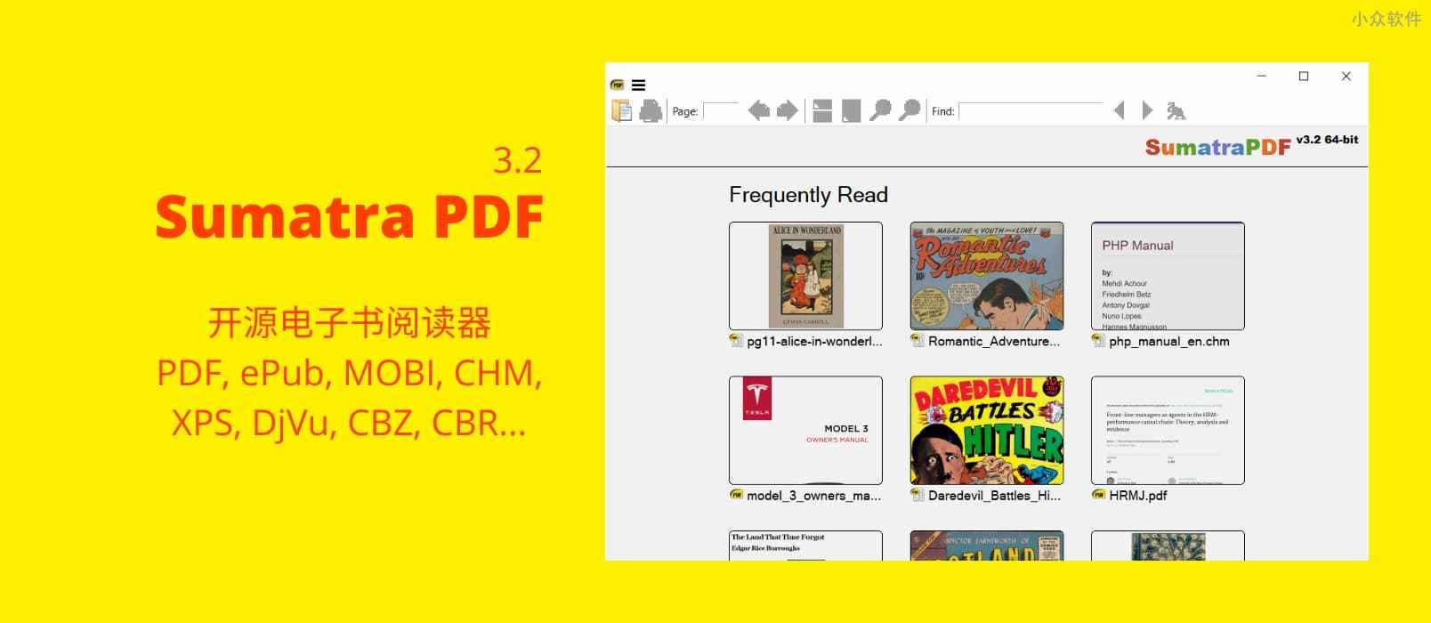 Dalieba 的发现：老牌开源电子书阅读器 Sumatra PDF 3.2 新鲜出炉，不再支持 Windows XP