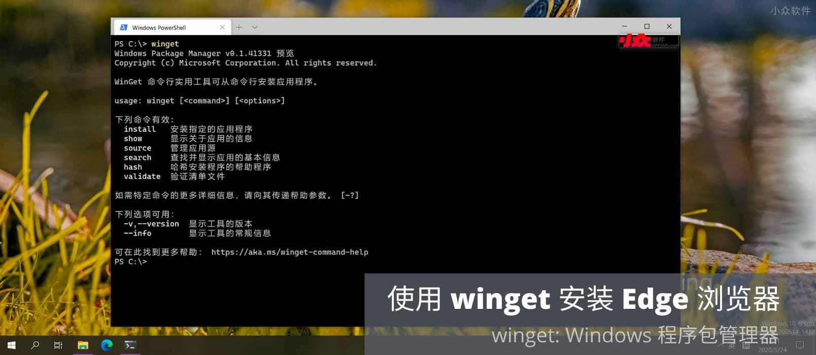 Windows 程序包管理器：使用 winget 安装 Edge 浏览器[视频]
