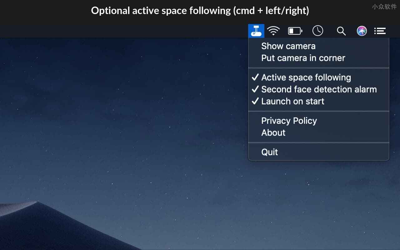 Rearview - 利用前置摄像头，实时查看谁在你后面，并可以发出警报声音[macOS] 2