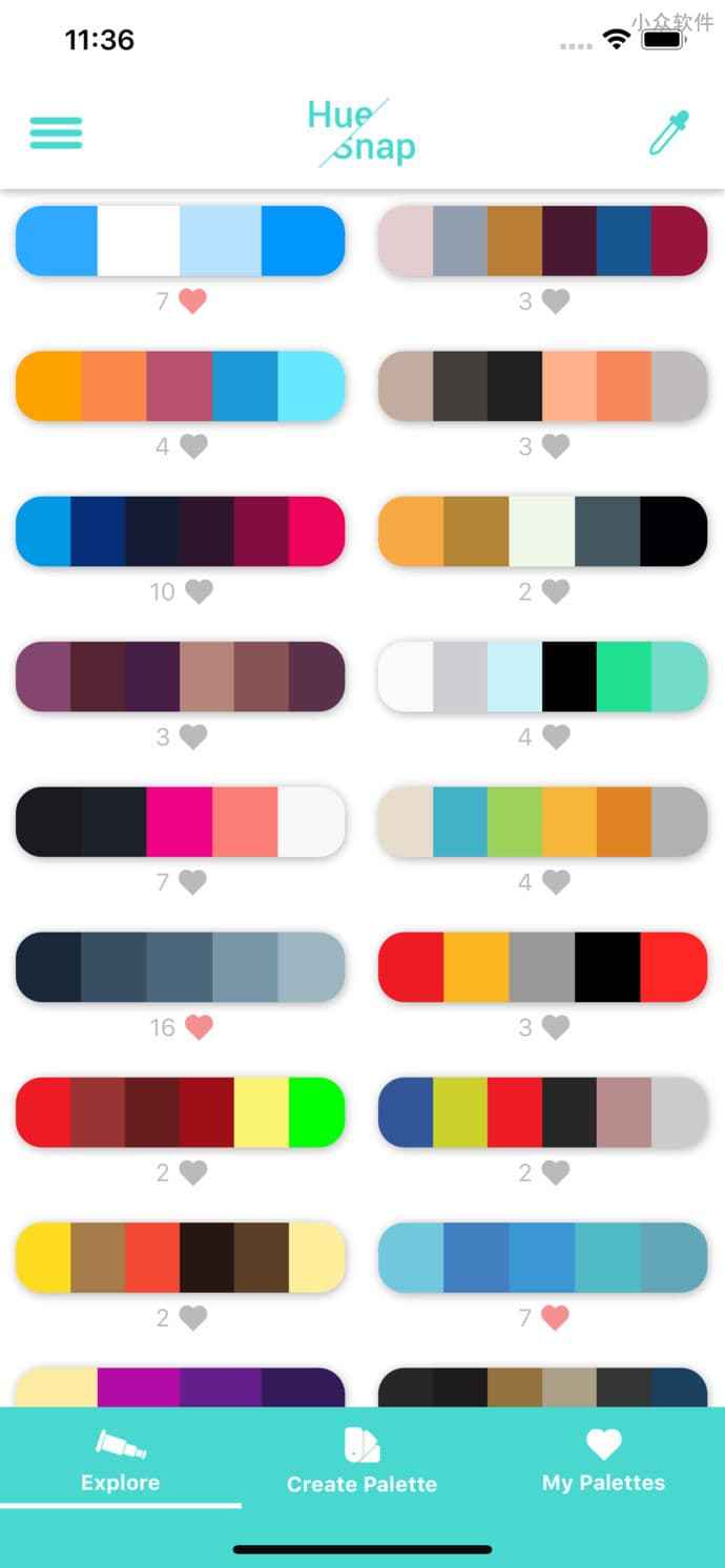 HueSnap - 从图像中捕捉颜色，创建调色板[iPhone/Android] 4