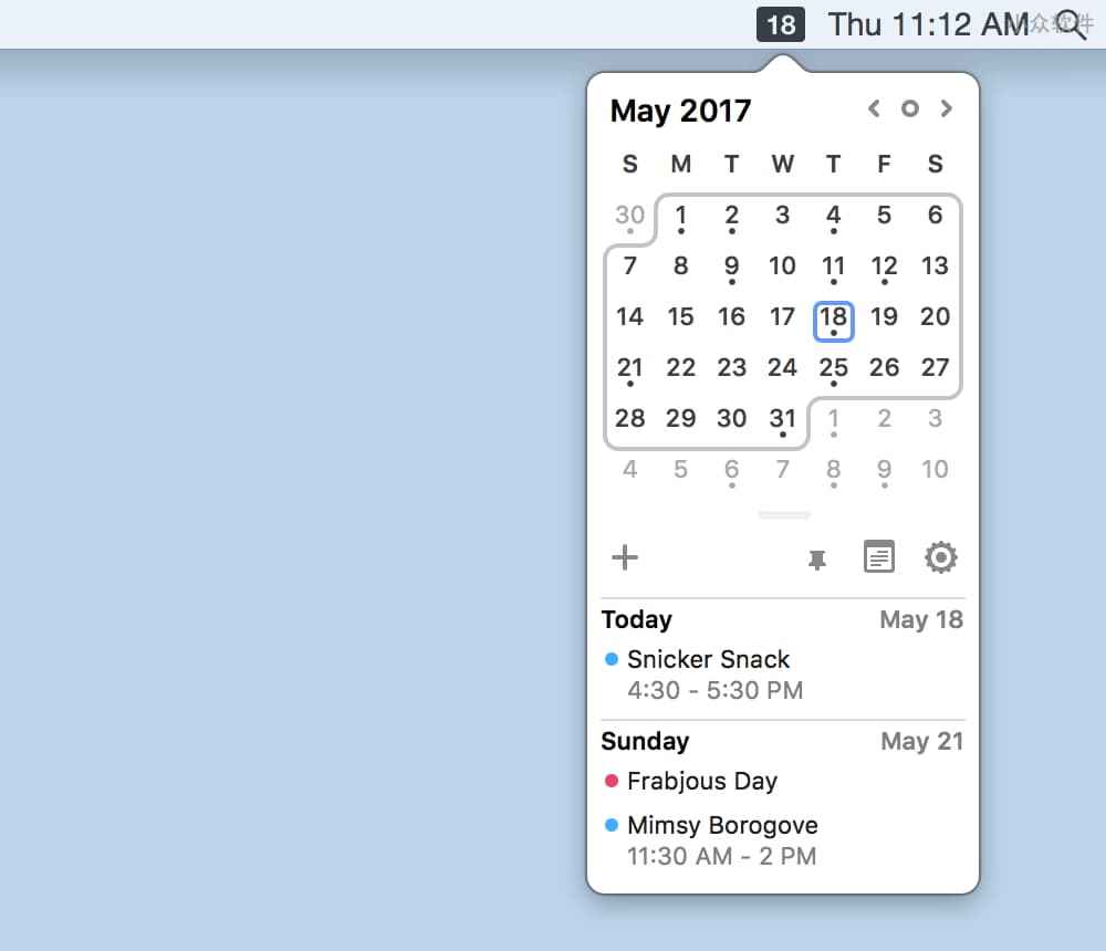 Itsycal - macOS 菜单栏上自定义显示日历与时间 3