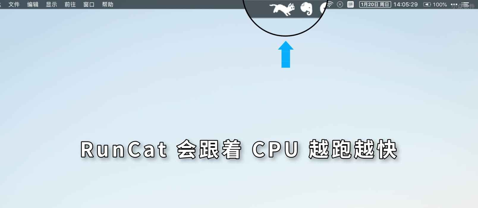 RunCat – 在 macOS 顶部菜单栏随 CPU 越跑越快的猫