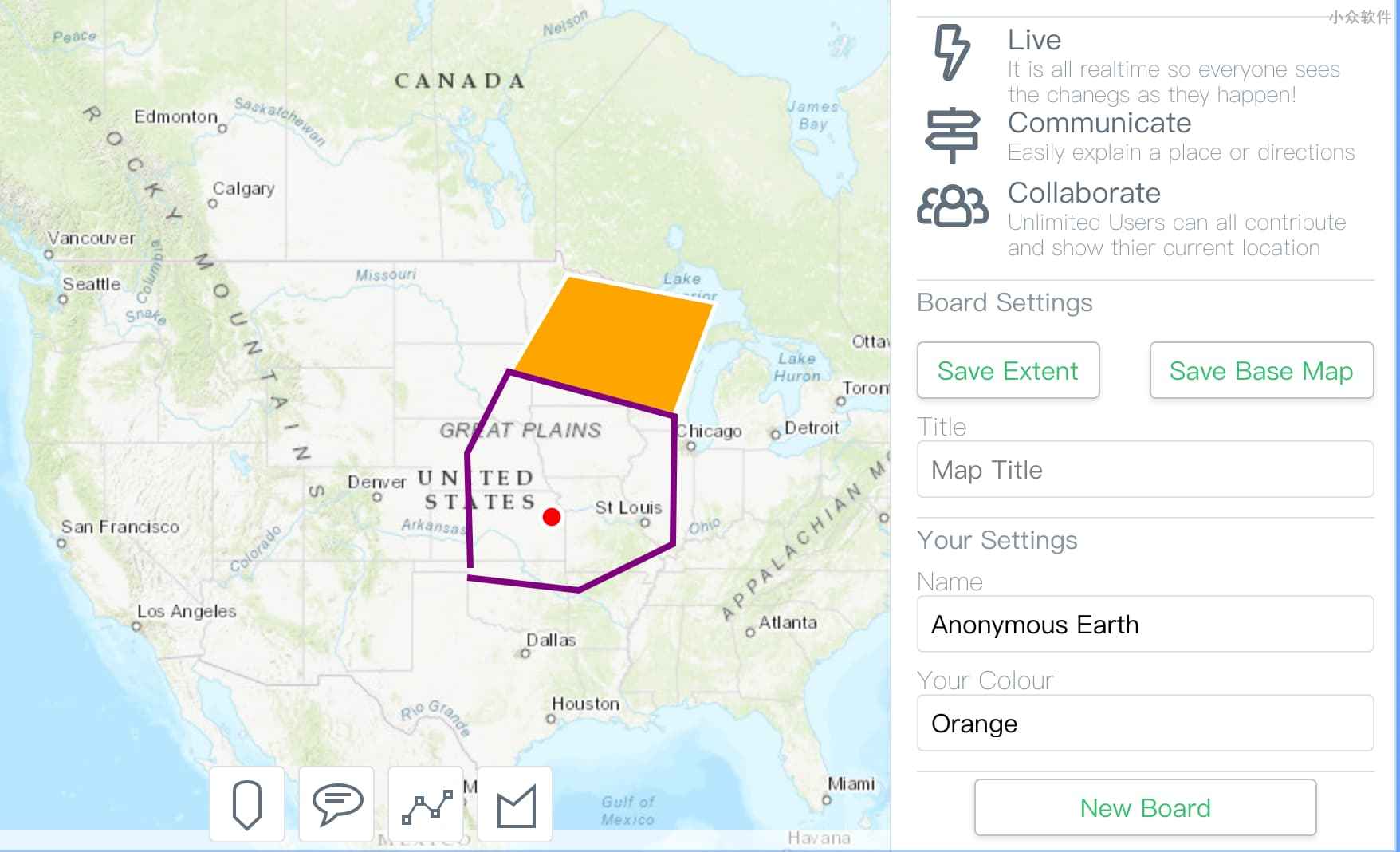 MapBoard - 一个简单的在线多人协作地图标记、白板工具 2