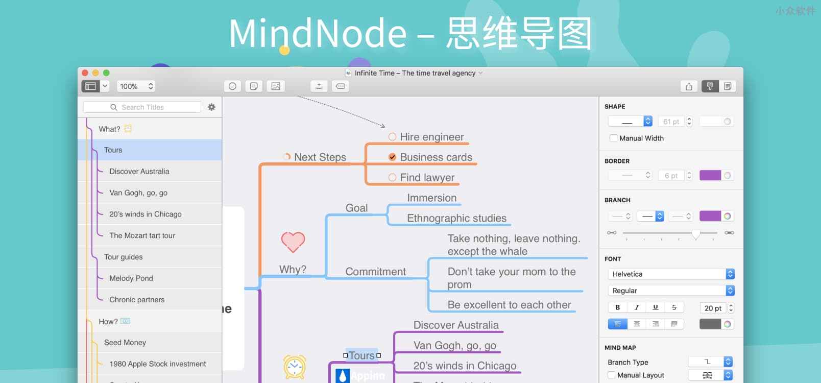 思维导图 MindNode 加入最好的软件订阅服务 Setapp