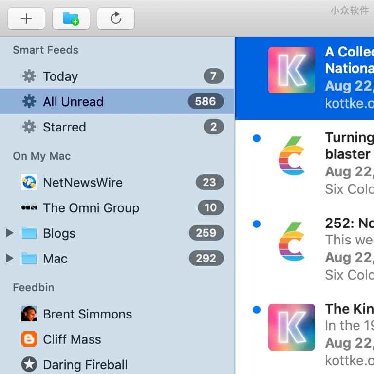 NetNewsWire 5.0 - 免费开源的 RSS 阅读器[macOS] 2