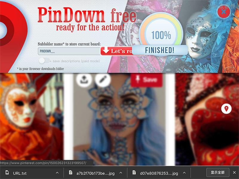 PinDown Free – 批量从 Pinterest/Instagram/Tumblr 下载完整尺寸大图 [Chrome]