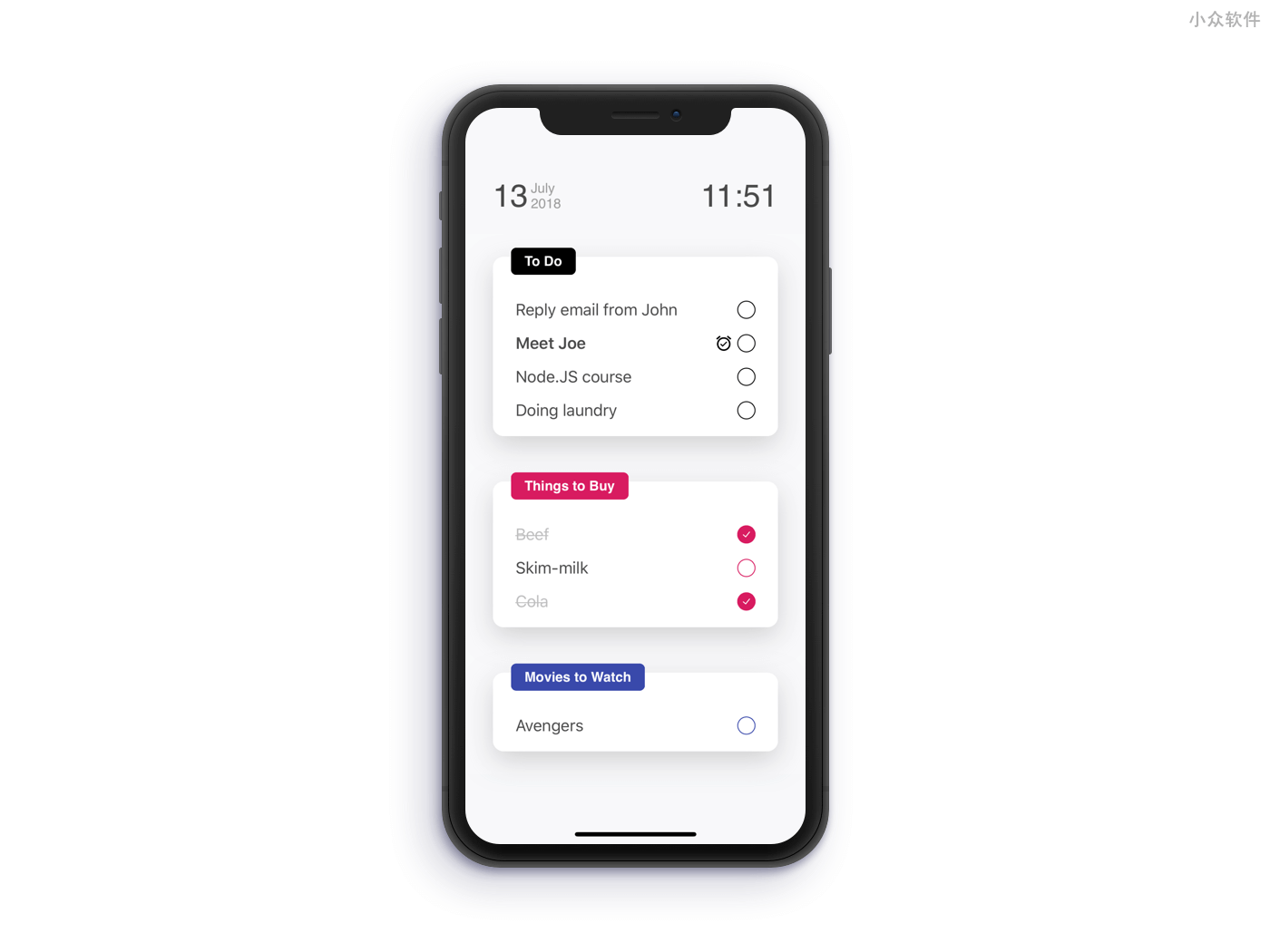 Listify - 一款简单的 todo 应用，开发者说只用了 3 天时间 [iPhone] 1