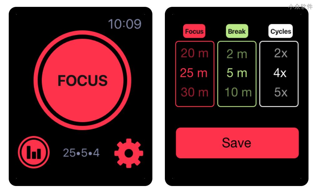 SILO Focus and Study Timer – Apple Watch 上的番茄时钟