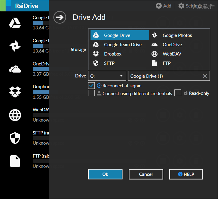 RaiDrive – 将网盘映射为磁盘 [Windows]