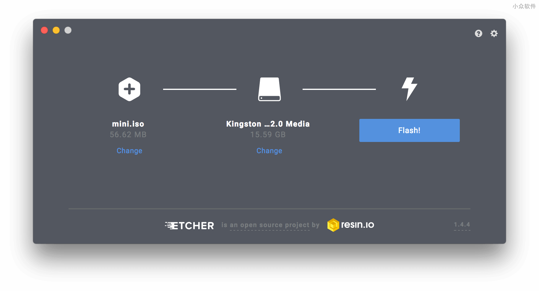 Etcher – 将「系统镜像文件」快速制作为 USB/SD 启动盘[Win/macOS/Linux]