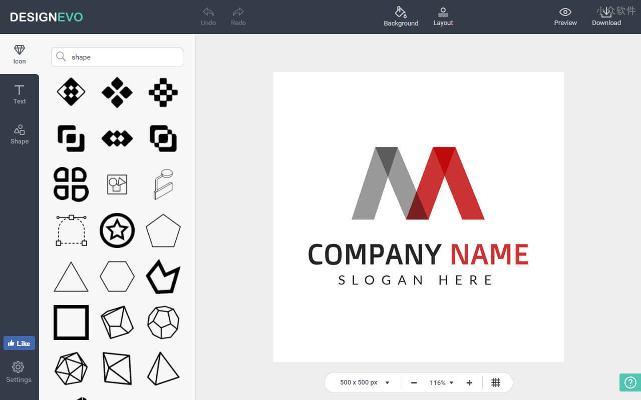 DesignEvo – 拥有 4000+ 模板的 Logo 在线生成工具