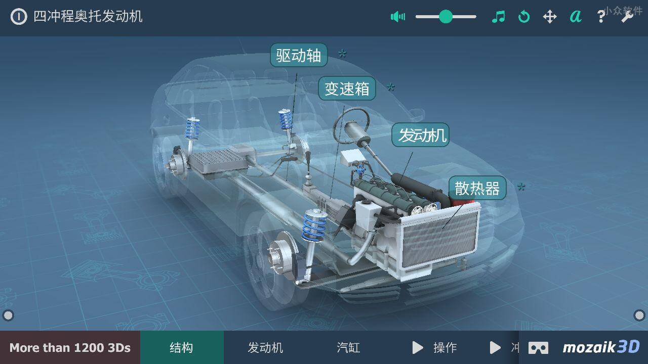 汽车爱好者不要错过，用 3D 互动演示「四冲程奥托发动机」工作原理