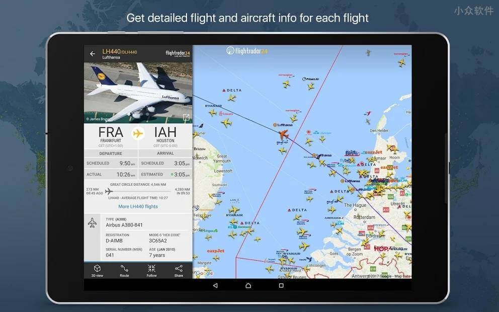Flightradar24 - 用摄像头（AR）对着天空扫飞机，实时查看航班信息[iOS/Android] 4
