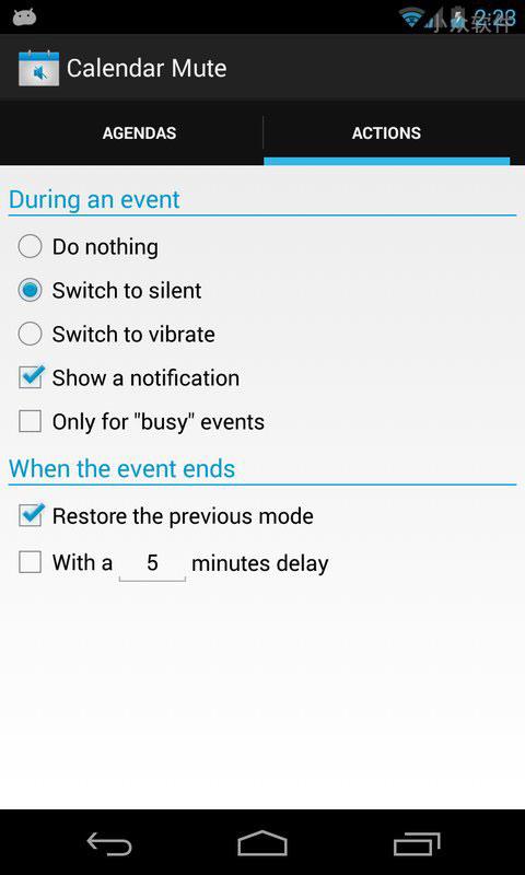 Calendar Mute - 根据「日历事件」自动设置 Android 静音，后恢复 2
