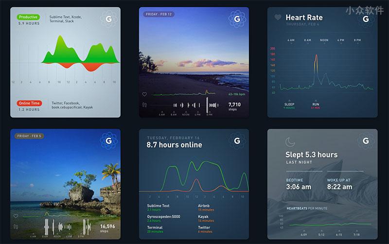 优雅漂亮的「数字图形化」健康应用 Gyroscope 发布 Android 版本 1