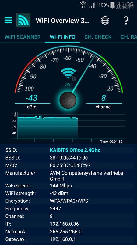 WiFi Overview 360 – 漂亮的 Wi-Fi 探测器，用来分析无线网络信号强弱 [Android]