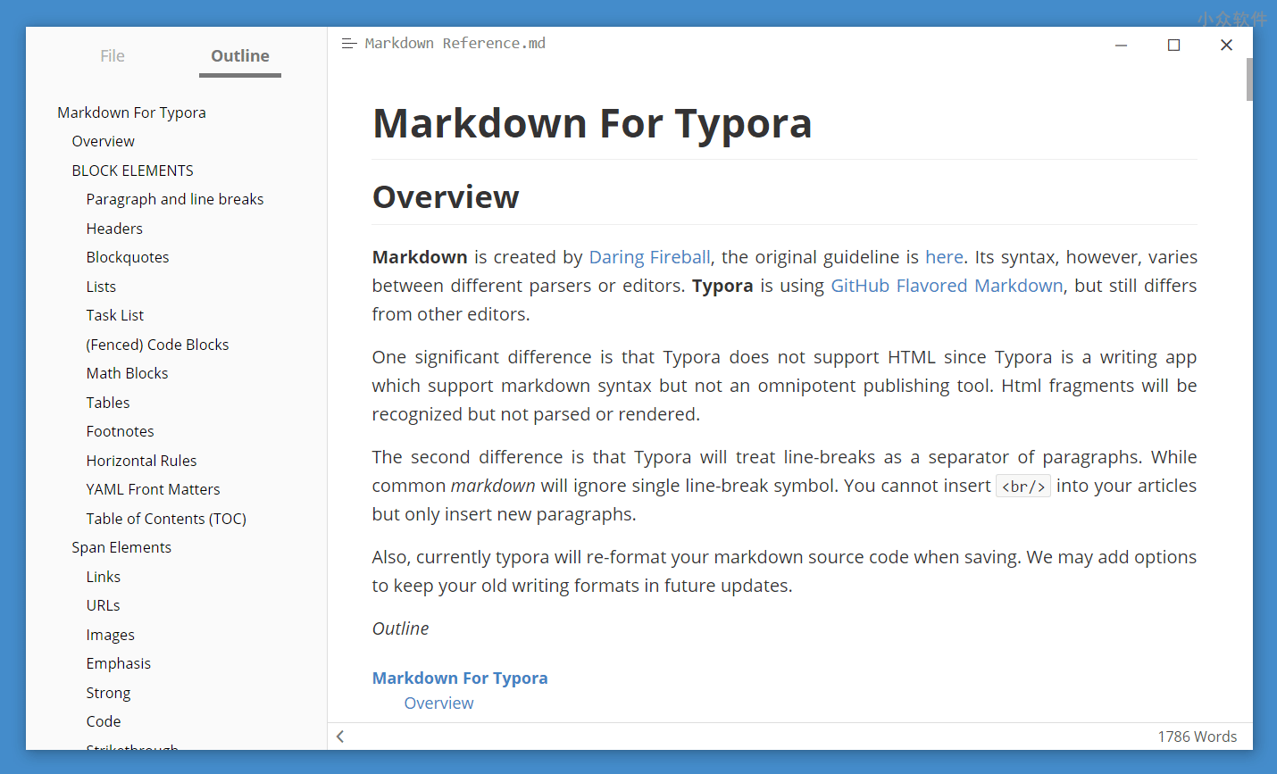 Typora – 终于有一款优美的 Markdown 编辑器[Win/macOS]