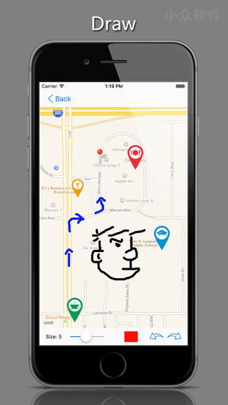 DrawOnMp – 简单的地图标记与绘画应用[iPhone]