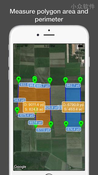 Planimeter Pro(求积仪) – 测量地图上的面积和距离[iPhone/iPad]