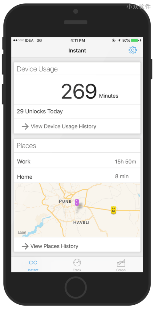 Instant – 追踪全部，手机使用、健身、地点和旅行[iOS/Android]
