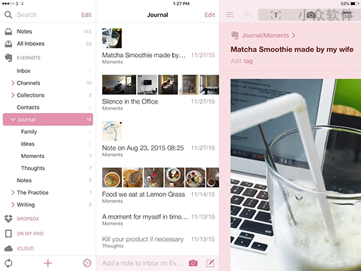 Matcha 3 – 可能是目前最好的 iOS 平台「印象笔记」第三方客户端[限免]
