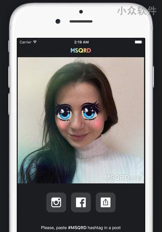 MSQRD – 自拍面具：美女、亲吻、MC、大便、豹纹、吸血鬼[iOS]