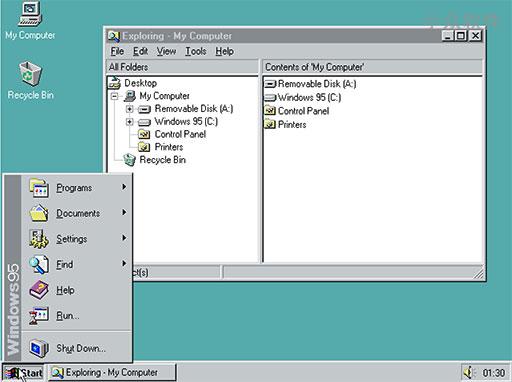 体验浏览器版本的 Windows 95 3