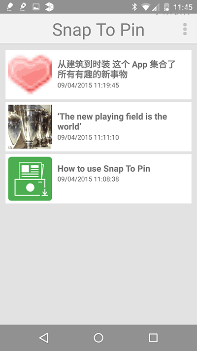 Snap To Pin – 来自微软 Garage 的稍后阅读应用[Android]