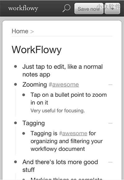 WorkFlowy - 最简的笔记、清单工具[Web/iOS/Android/Chrome] 1