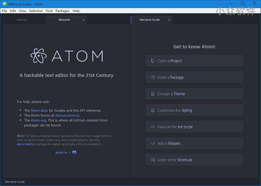 Atom 一款 Github 出品的跨平台编辑器