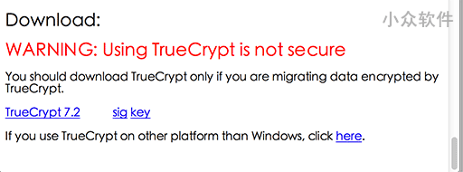 注意：使用 TrueCrypt 不再安全 2