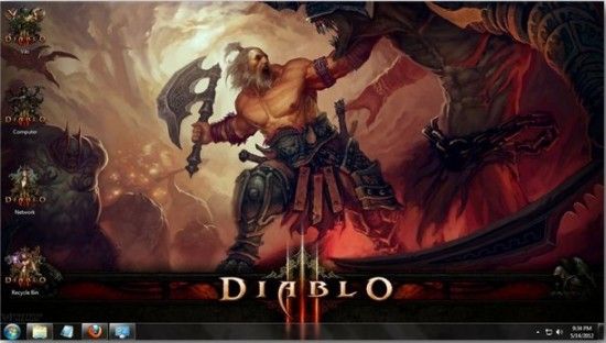 Diablo III Extreme Theme - 暗黑3 Windows7 主题 2