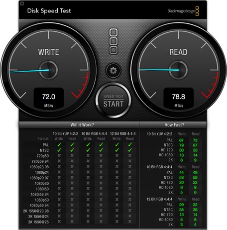 BlackMagic Disk Speed Test – 磁盘测速 [Mac]