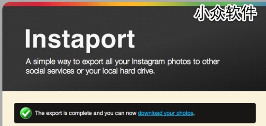 Instaport.me – 导出 Instagram 所有照片