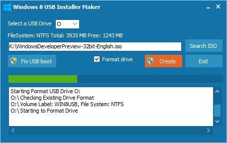 Windows 8 USB Installer Maker – 制作 WIN8 安装U盘