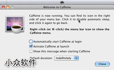 Caffeine – 让你的 Mac 保持清醒