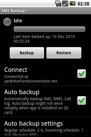 [Android]SMS Backup+ – 将短信同步备份到 Gmail